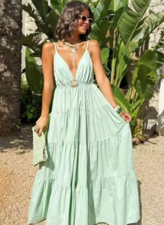 Vestito Sole verde acqua