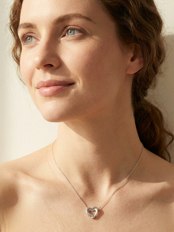 Orso Rosa Eterno & Collana cuore