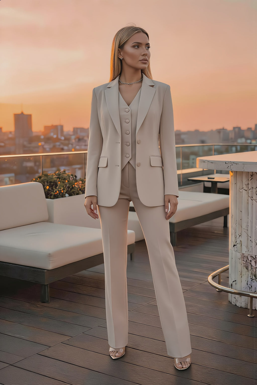 Completo Tailleur e Gilet con Pantalone Farnèt