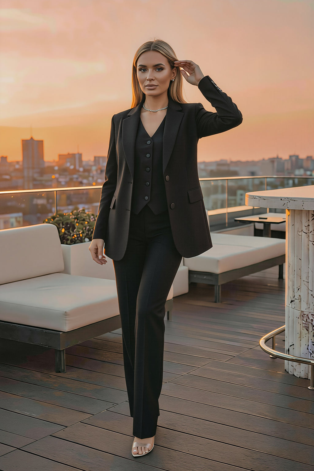 Completo Tailleur e Gilet con Pantalone Farnèt