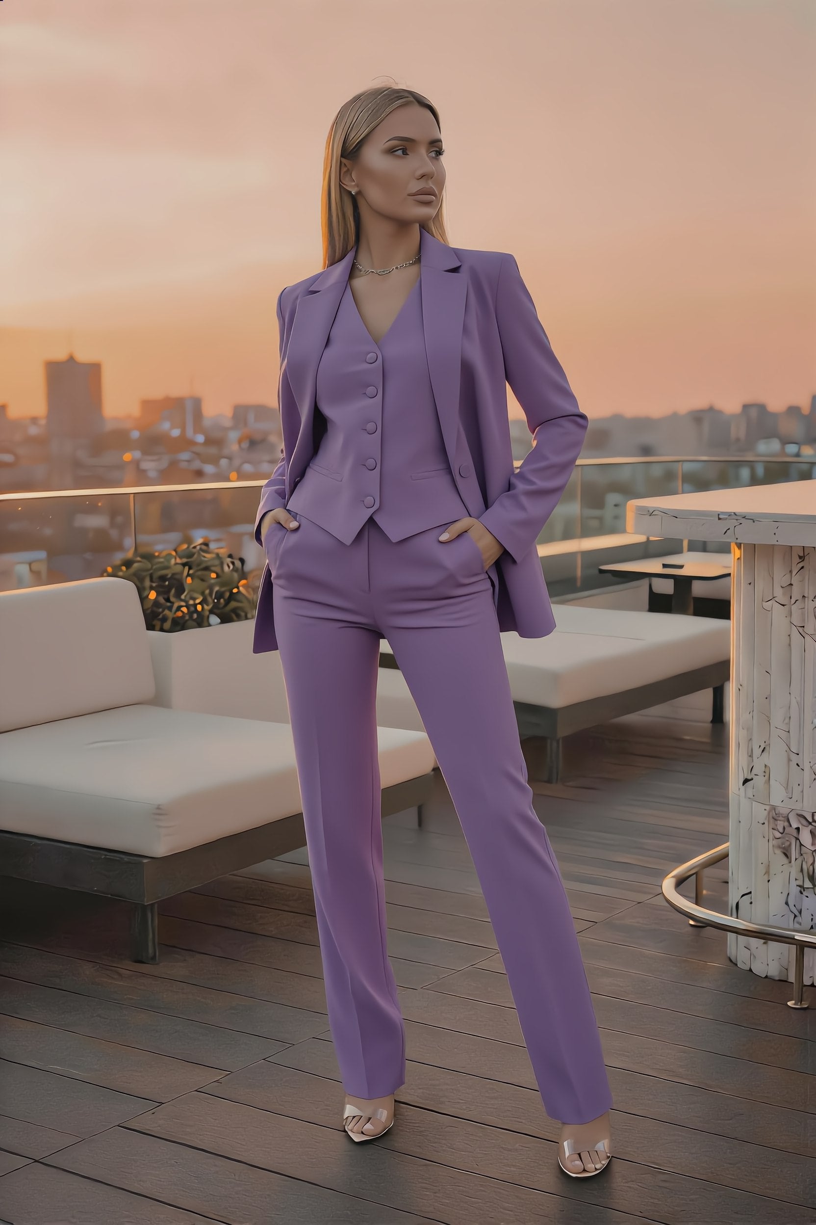 Completo Tailleur e Gilet con Pantalone Farnèt