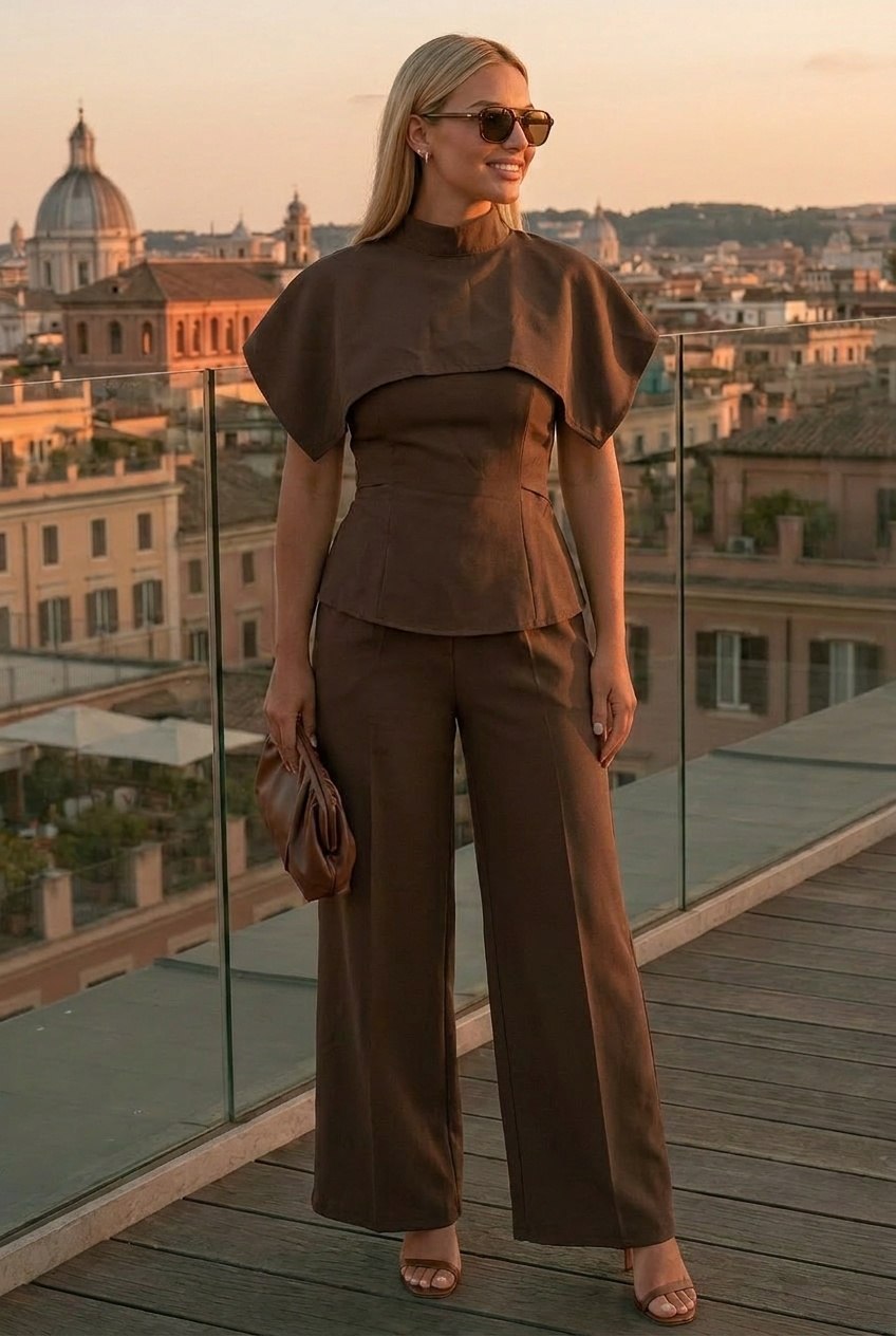 Coordinato Alessia (Bustier + Pantalone + Coprispalle)