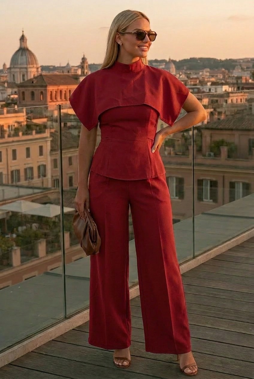 Coordinato Alessia (Bustier + Pantalone + Coprispalle)