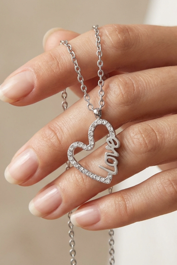 💝 Cofanetto Rosa Eterna & Collana Cuore 💝