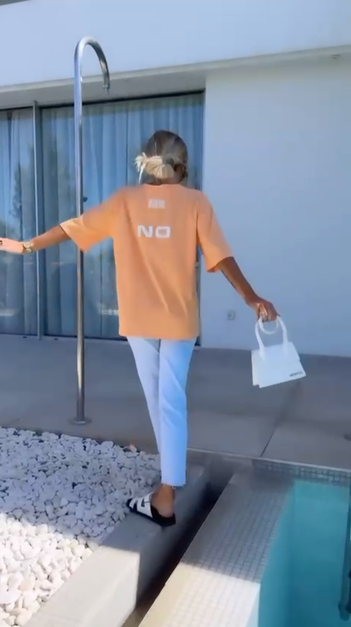 T-Shirt Yes No arancione