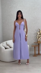 Coordinato pantagonna viola