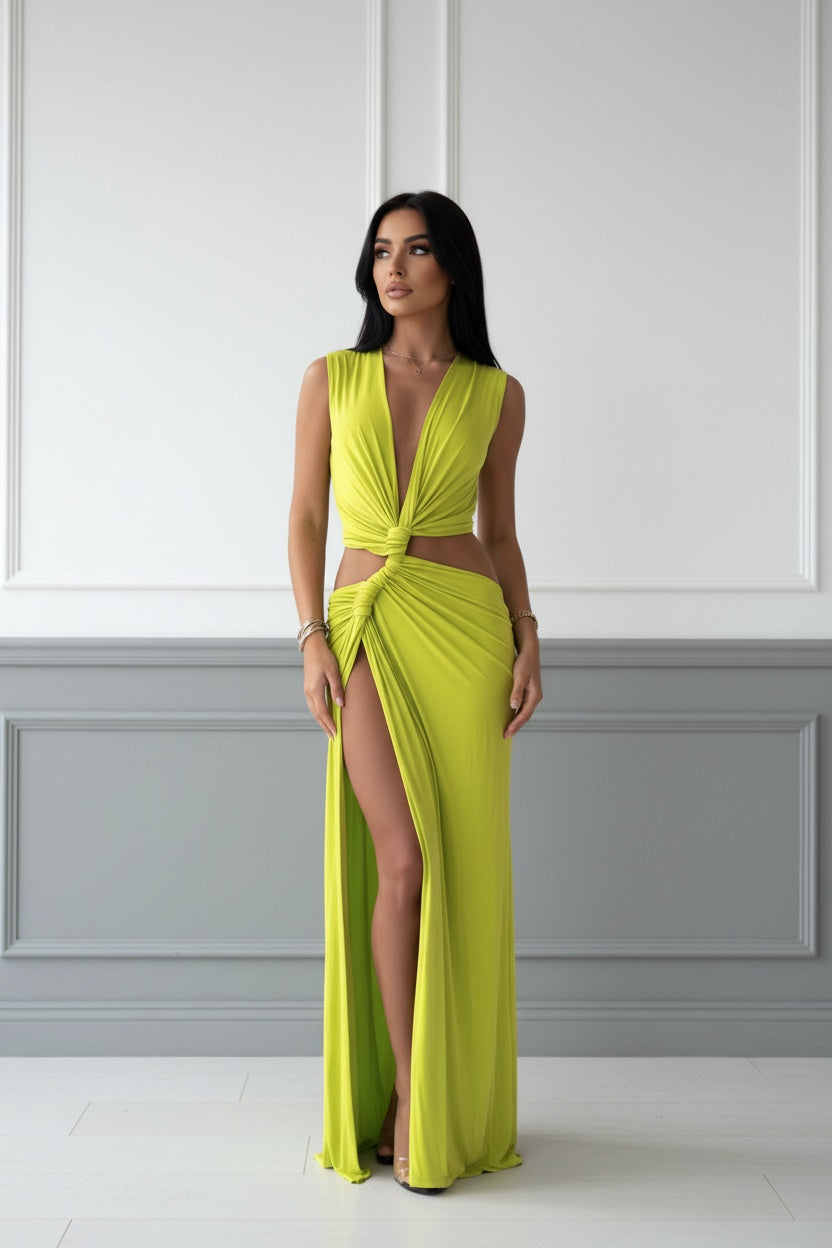 Vestito Cut-Out con Nodo
