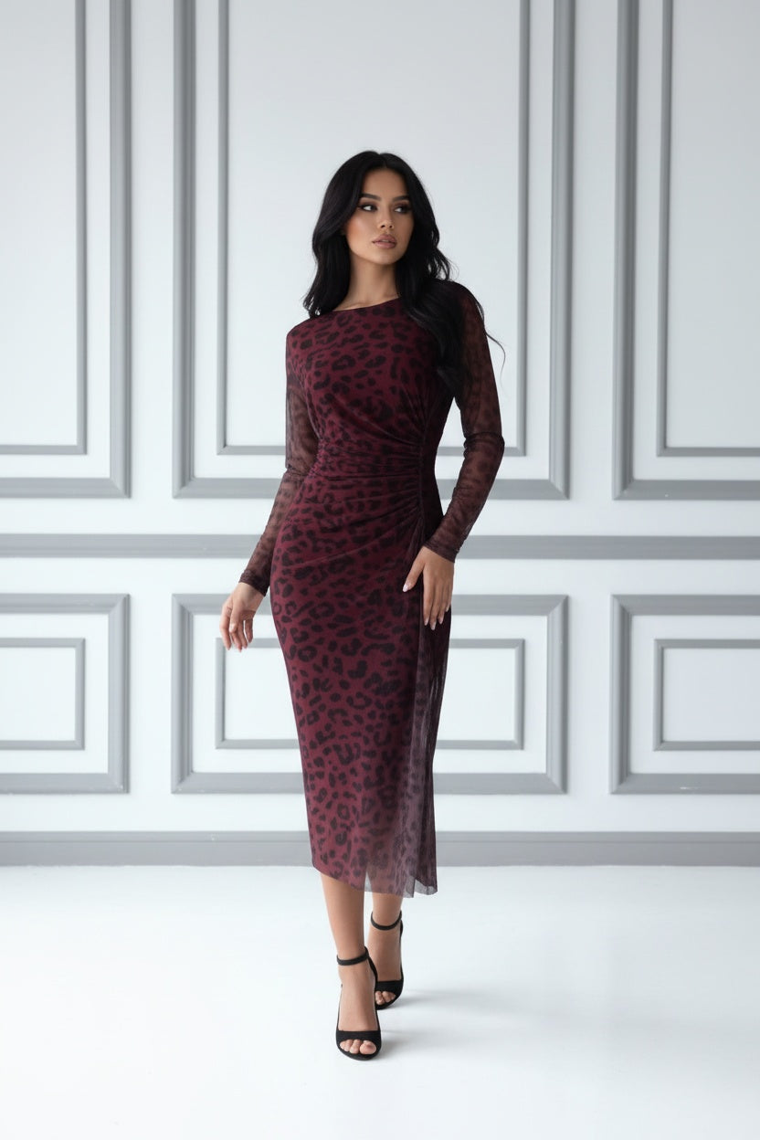 Vestito Longuette Tulle Animalier