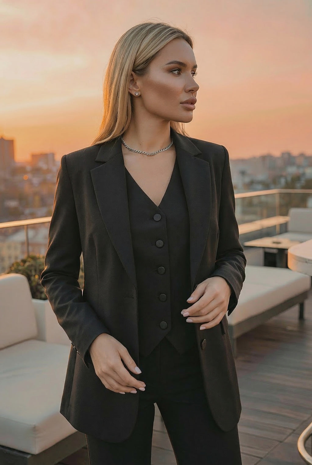 Completo Tailleur e Gilet con Pantalone Farnèt