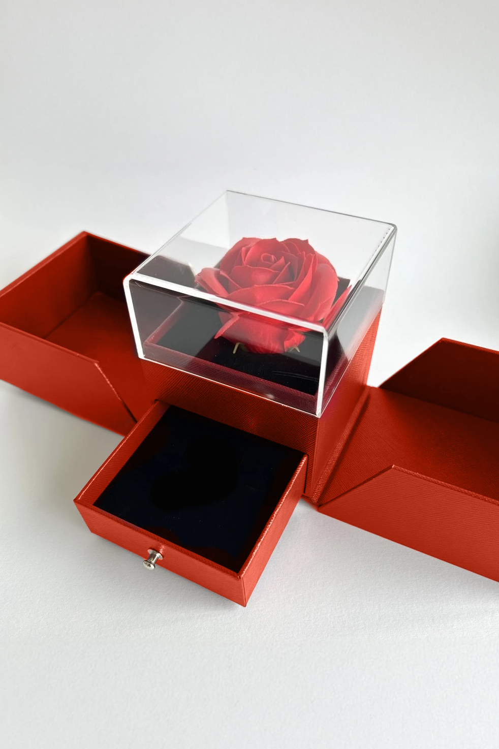 💝 Cofanetto Rosa Eterna & Collana Cuore 💝